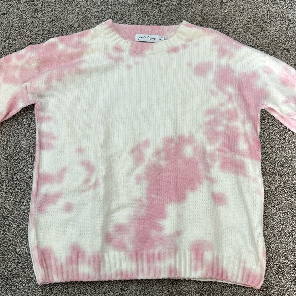 Punk and white tie dye sweater
